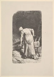 Woman Cutting Wheat, 1853