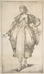 Gardener with a Basket on her Arm (from Hortulanae series)