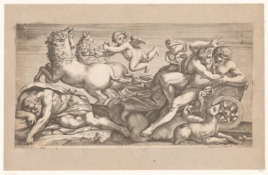 Cephalus Taken by Aurora in Her Chariot (Mythological Scenes after Frescoes in Palazzo Farnese in Rome)