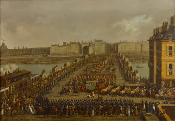 The imperial procession on the way to the coronation ceremony on Dec 2nd, 1804, 1805
