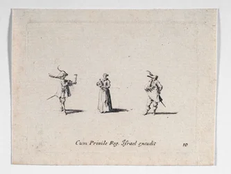 A Lady with a Winebottle and Two Cavaliers