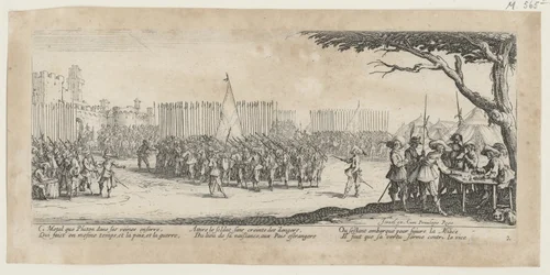 Recruitment of Troops, Plate 2 from the series "Miseries of War"