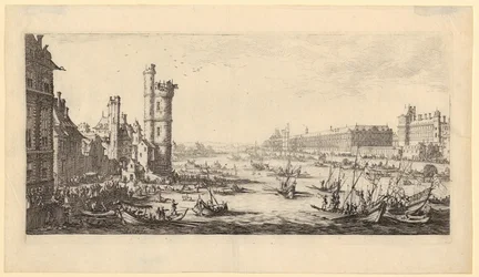 View of the Louvre, Sheet 1 from the Series "The Two Great Views of Paris"