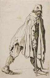 Beggar on Crutches Wearing a Hat, plate four from The Beggars