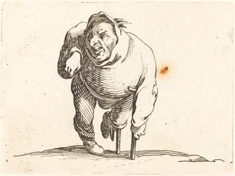 Cripple with Crutch and Wooden Leg