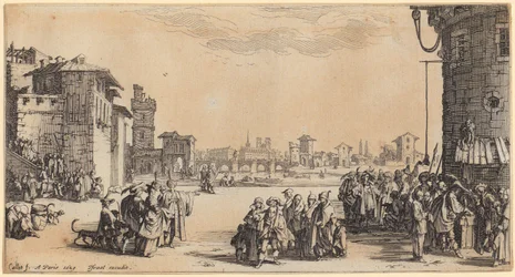 Detail from "The Entry of Monseigneur Henry de Lorraine", plate 10 from the series "The Tournament"