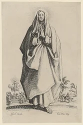The Virgin Mary, plate 3 from the series "Jesus, the Twelve Apostles and Mary"