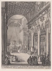 The Catafalque of Emperor Mathias, also called The Little Preacher, The Funerary Chapel of Florence and Requiem of Emperor Mathias