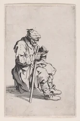 The Beggar Sitting and Eating, from "Les Gueux, suite also called Les Mendiants, Les Baroni, or Les Barons"