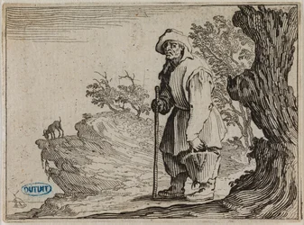 The Caprices, The Peasant Carrying His Sack. Thirty-first plate from the series of 50 plates engraved in Nancy (Lieure 458, Meaume 827)