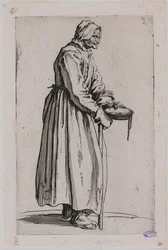 The Beggars, the Beggar Woman with the Begging Bowl. Twentieth Number of a Series of 25 Pieces (Lieure 498, Meaume 704)