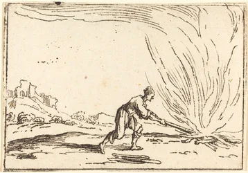 Man Attending a Fire