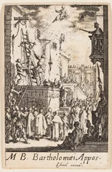 Martyrdom of Saint Bartholomew, plate nine from The Martyrdoms of the Apostles