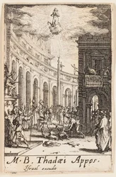 Martyrdom of Saint Thaddeus, plate twelve from The Martyrdoms of the Apostles