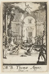 Martyrdom of Saint Thomas, plate six from The Martyrdoms of the Apostles