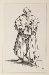 Obese Man with Lowered Eyes, from the Beggars