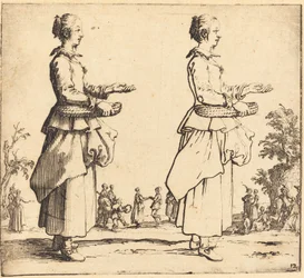 Peasant Woman with Basket, in Profile, Facing Right, 1617 and 1621