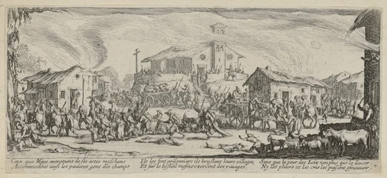 Pillage and Burning of a Village, Plate 7 from the series "Miseries of War"
