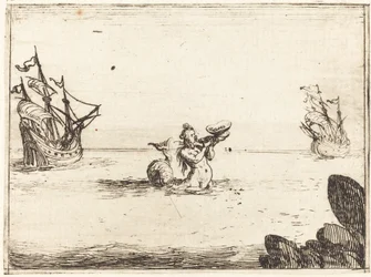 Siren between Two Ships, 1628