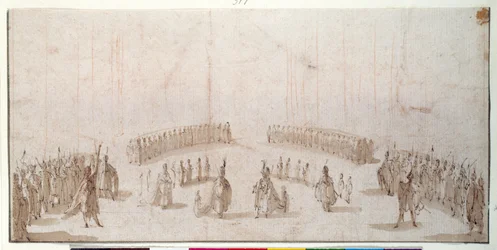 Sketch for the staging of groups of figures in 