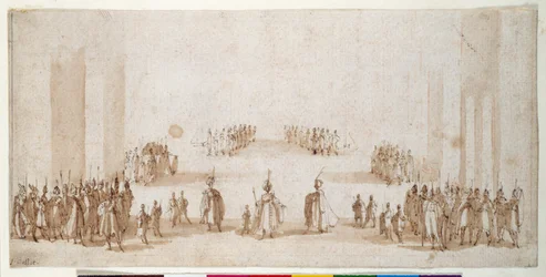 Sketch for the staging of groups of figures in 