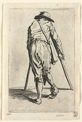 The Beggars: Beggar on Crutches, Wearing a Hat, c. 1623