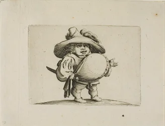 The Large Bellied Man Decorated with a Line of Buttons, from Varie Figure Gobbi