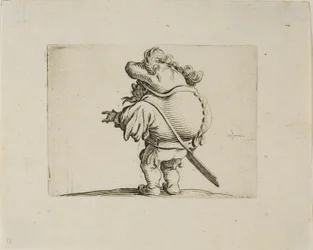 The Large Bellied Man Decorated with a Line of Buttons, from Varie Figure Gobbi