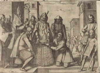 The Queen Laying the First Stone for the Church of the Poor Clares in Spain