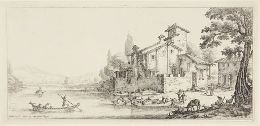 The Walk by the Water, from the series Paysages Gravées pour Jean de Médicis, Paysages Dessinés à Florence (Landscapes for Giovanni de Medici or Landscapes Designed in Florence)