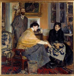 Mrs. Ludovic Halevy, her son Elie Halevy and Florence Halevy