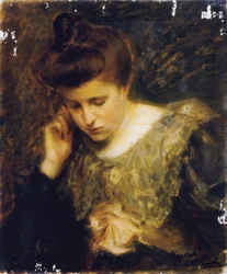 Study of a woman reading