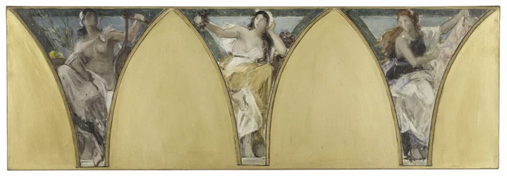 Sketch for the Hôtel de Ville de Paris: Languedoc. Gascogne. Lyonnais, circa 1888