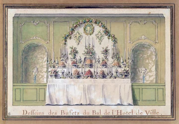 Buffet for a ball at the Hotel de Ville, Paris, 1745