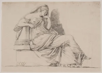 Allegory. Mourning Female Figure