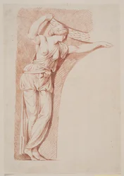 Female Figure in Classical Dress Placed in a Niche
