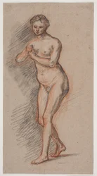 Female Model Figure with Hands in Front of Chest