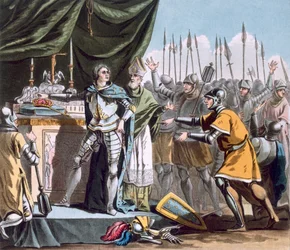 The Historic Day of Bouvines in 1214, engraved by Jean Baptiste Morret, 1790