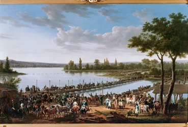 The passage of the Danube by Napoleon before the battle of Wagram