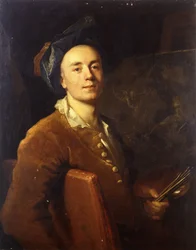 Portrait of the Artist, seated half-length, holding a Palette and Brushes