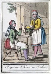 Peasant of Hanac, in Bohemia (Czechoslovakia) - in Encyclopedia of Travels by Grasset St Sauveur, Paris