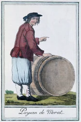 Peasant of Morat (Switzerland) - in Encyclopedia of Travels by Grasset St Sauveur, ed. 1796