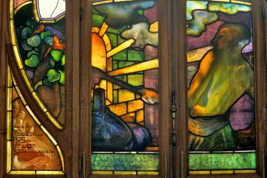 Nancy, Art Nouveau, Chamber of Commerce and Stock Exchange, Stained glass by Jacques Gruber