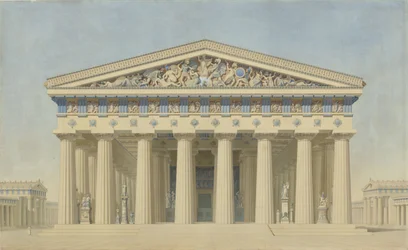 Temple T at Selinunte (Sicily), Restored Elevation of the Main Facade
