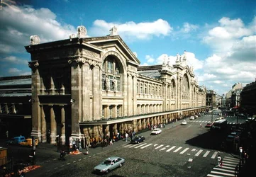 View of the facade of the Gare du Nord, built in 1861-63
