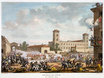 Revolt at Pavia, Italy