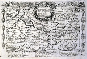 17th century engraved illustration from a collection of proverbs by Jacques Lagniet