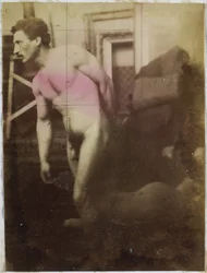 Study of a Male Nude Model in the Studio of Jacques de Lalaing