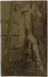 Study of a Male Nude Model in the Studio of Jacques de Lalaing