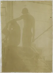 Study of a Male Nude Model, Kneeling and Seen from the Back, in the Studio of Jacques de Lalaing